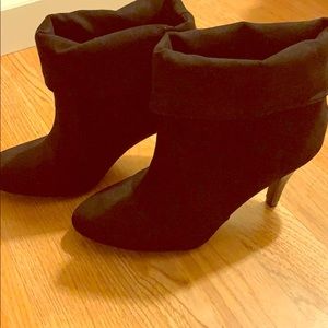 Black Suede Express Booties